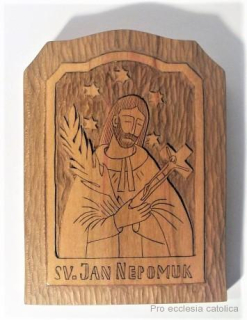 Sv. Jan Nepomucký - dřevokresba (na objednání)