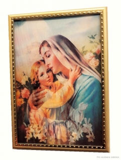 Maria s Ježíškem, Svatý rodina (3D obrázek v rámu)