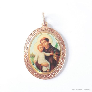 Svatý Antonín (barevná medailka)