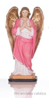 Anděl stojící, růžový (10 cm)