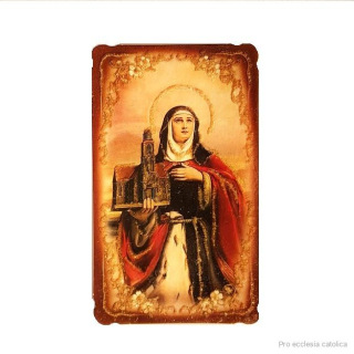 Svatá Anežka (papírový obrázek zdobený)