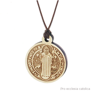 Medailka svatého Benedikta (dřevěná)