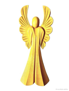 Dřevěný anděl (žlutý)