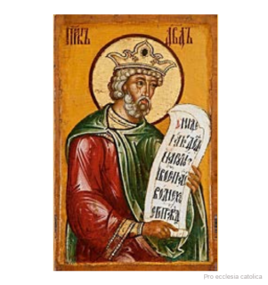 Král David (na dřevěné destičce) různé velikosti