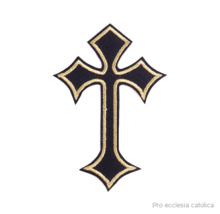 Nažehlovačka - kříž (černo-zlatý)