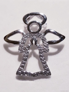 Anděl (stříbro) kamínky 2,3 cm