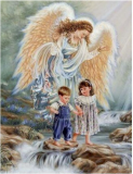 Anděl strážný (malování podle čísel)