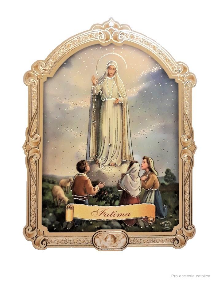 Panna Maria Fatimská na dřevěné destičce (střední)