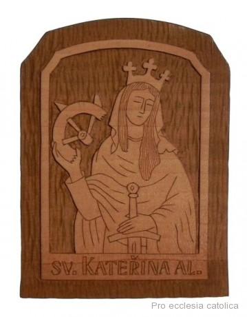 Svatá Kateřina - dřevokresba