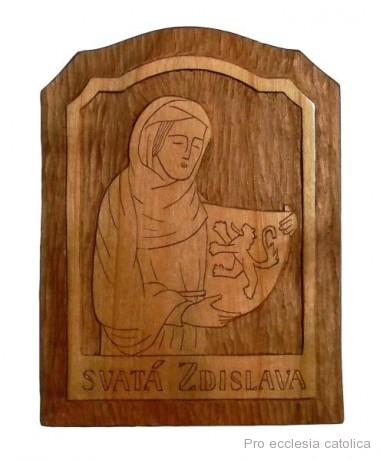 Sv. Zdislava - dřevokresba 