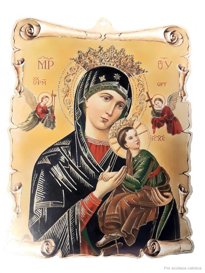 Panna Maria Ustavičné pomoci na dřevěné destičce (velká)