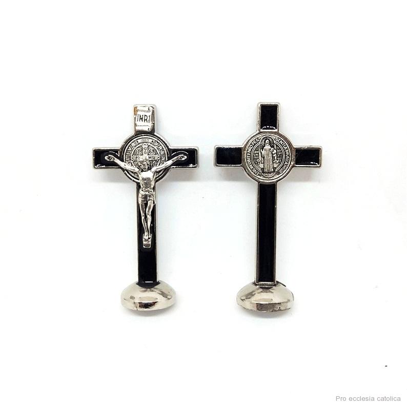 Kříž stacionární - kovový benediktinský (černý)