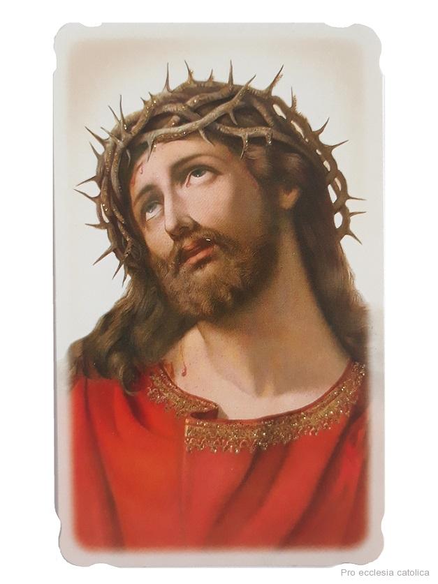 Ježíš s trnovou korunou (papírový obrázek zdobený)
