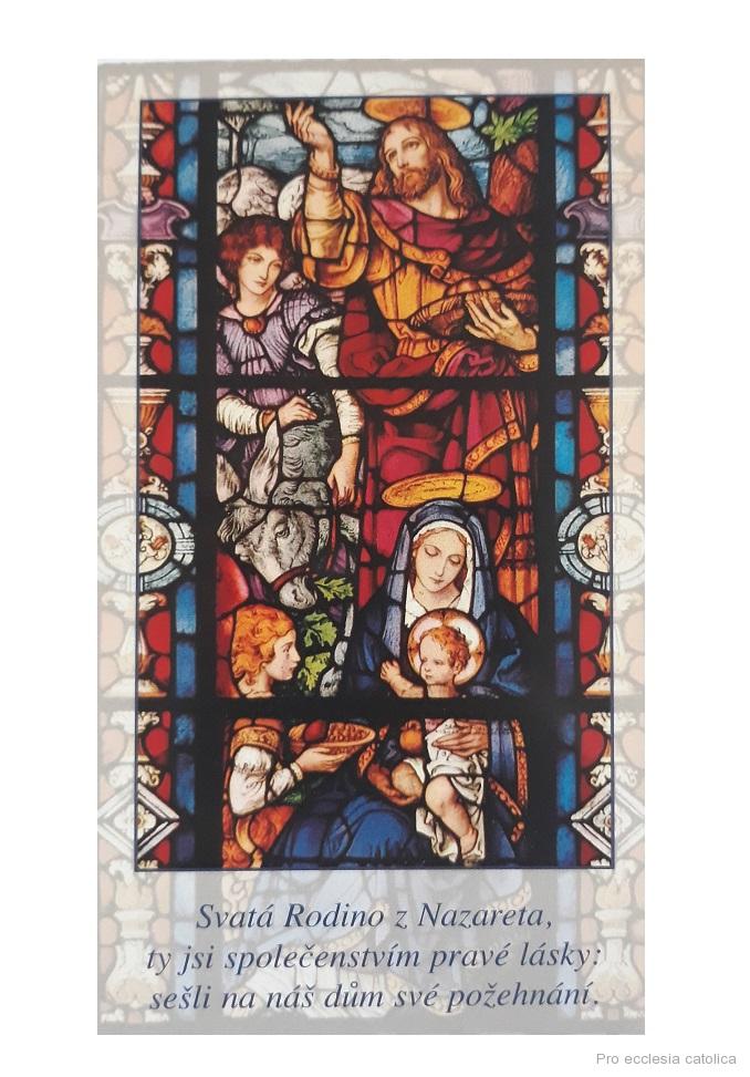 Svatá rodina vitráž (papírový obrázek)