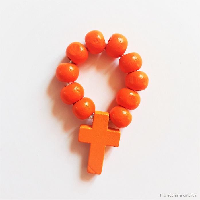 Desátek dřevěný oranžový