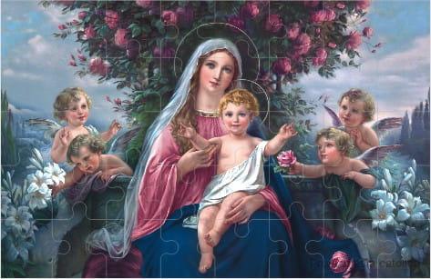 Puzzle Madona (s andílky)