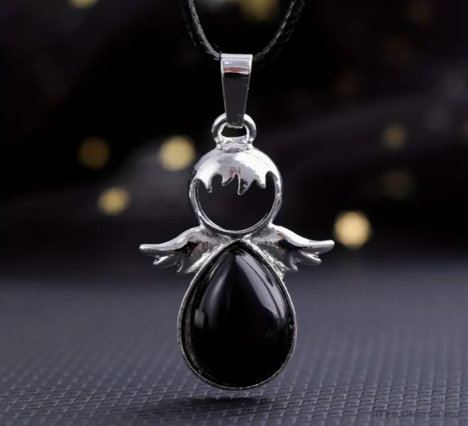 Andělský přívěsek Obsidián