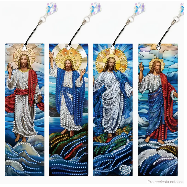 Diamantové záložky s Ježíšem (4 ks)