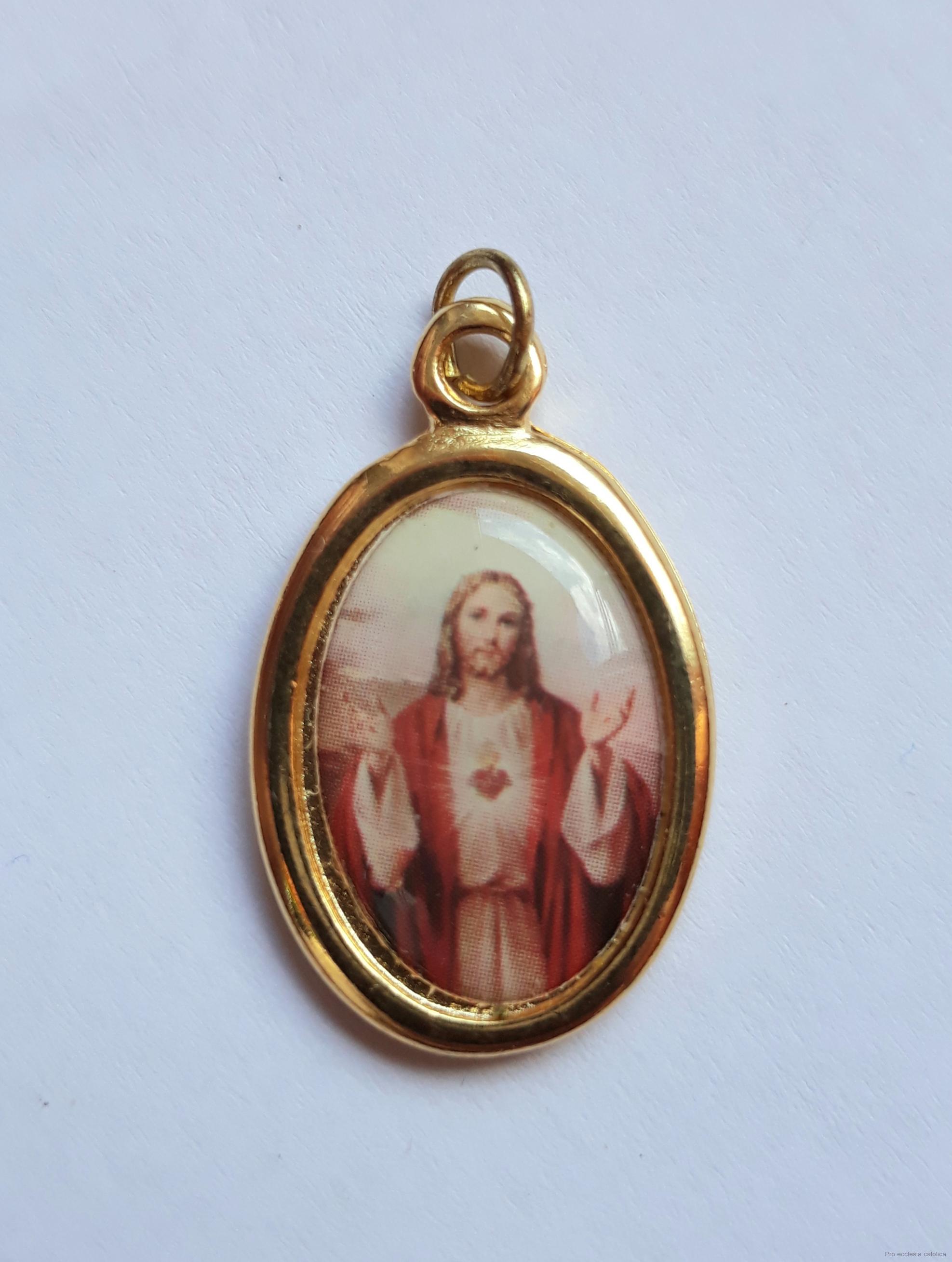 Srdce Ježíšovo (barevná medailka)