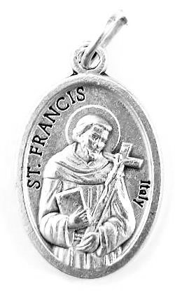Medailka Sv. František / Papež František (bižuterie)