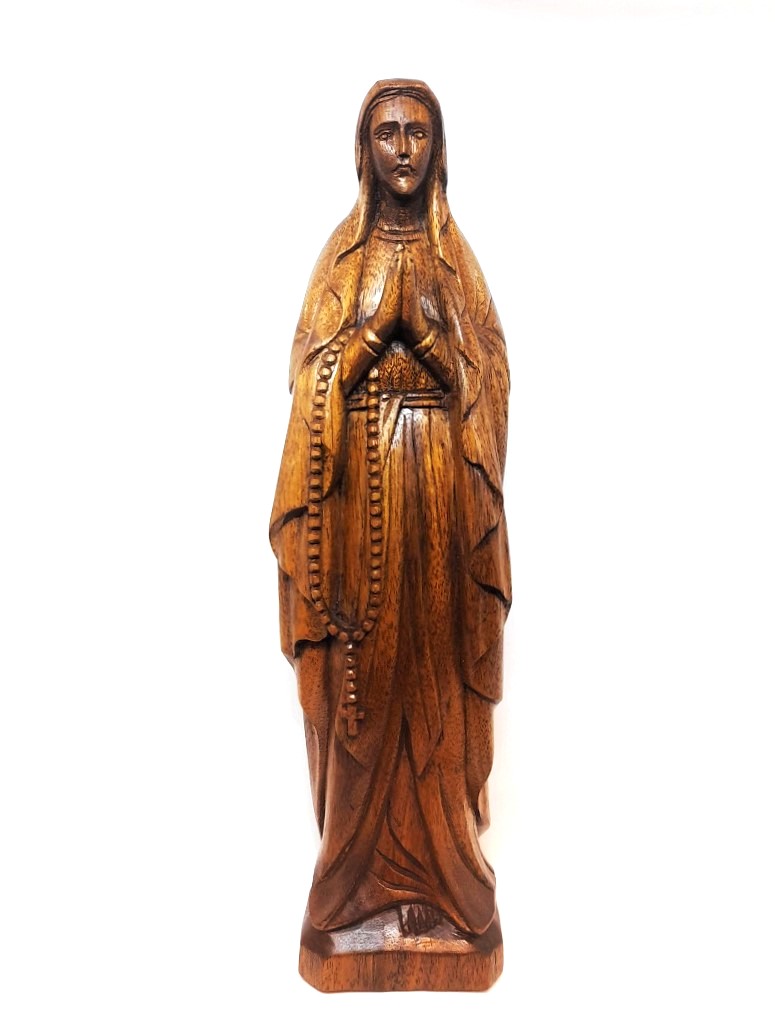 Panna Maria Lurdská - dřevěná soška 24 cm