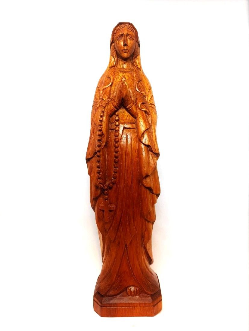 Panna Maria Lurdská - dřevěná soška 25 cm