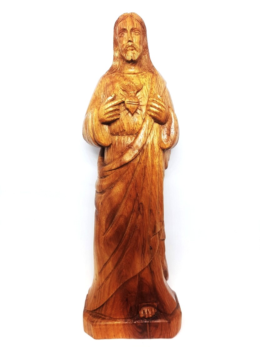 Ježíš Kristus - Srdce - dřevěná soška 25 cm
