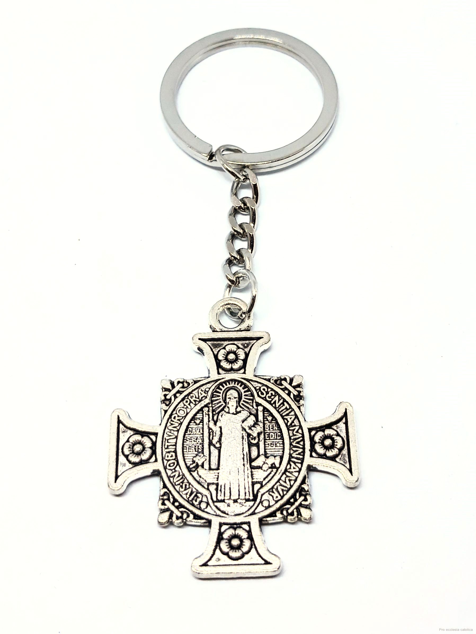 Benediktinský kříž kov (klíčenka)