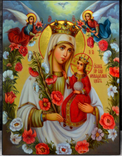 P. Maria, královna andělů - diamantové malování (30x40cm)