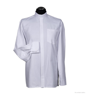Kněžská košile (bílá) 80% COTTON FIL A FIL