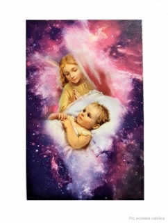 Anděl strážný s miminkem (magnetický obrázek)