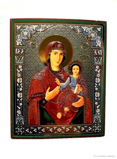 Panna Maria s Ježíškem (papírová ikona)