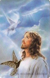 Pán Ježíš s Duchem svatým (laminovaný obrázek)