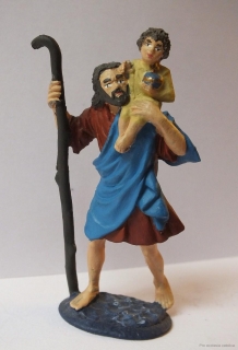 Svatý Kryštof - soška cín 7,5 cm