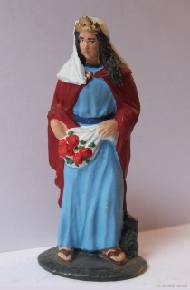 Svatá Alžběta Uherská - cínová soška 6,5 cm