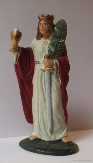 Svatá Barbora - cínová soška 6,5 cm