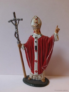 Jan Pavel II. (červená) - soška cín 8 cm