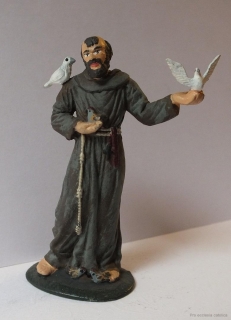 Svatý František z Assisi - soška cín 6,5 cm