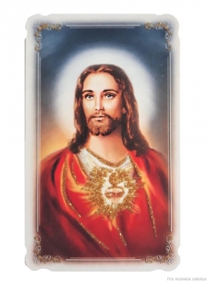 Srdce Ježíšovo (papírový obrázek zdobený)