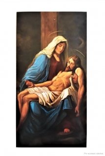 Panna Maria s Kristem pod křížem (papírový obrázek)