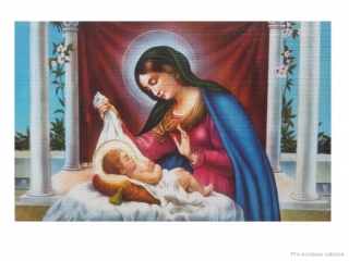 Maria s Ježíškem (papírový obrázek)