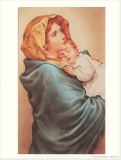 Madona s Ježíškem (papírový obrázek)