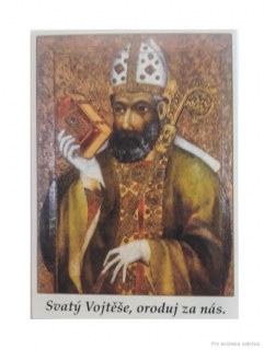 Svatý Vojtěch (laminovaný obrázek s modlitbou)