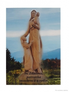 Svatá Zdislava (papírový obrázek s modlitbou))
