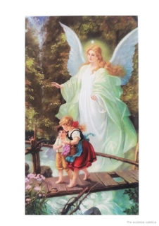 Anděl strážný (papírový obrázek) 