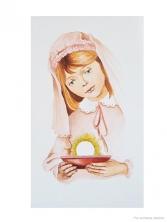 Eucharistie děvče (papírový obrázek)