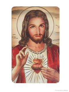 Srdce Ježíšovo (laminovaný obrázek, Apoštolské vyznání víry)