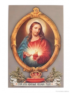 Srdce Ježíšovo (papírový obrázek)