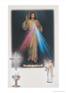 Boží Milosrdenství, eucharistie (papírový obrázek)