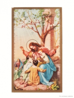 Ježíš s dětmi (papírový obrázek)